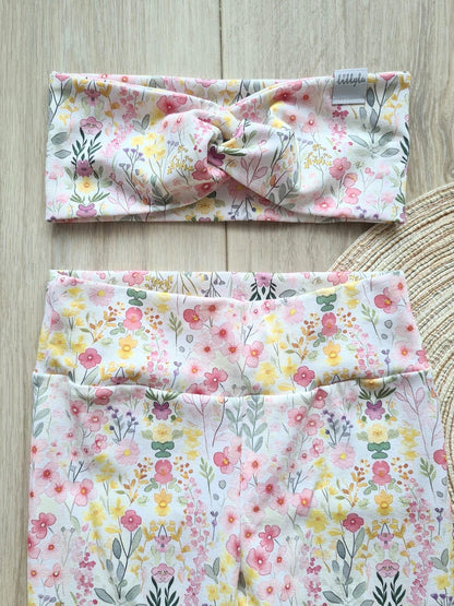 Set - Jerseyleggings / Haarband - 110