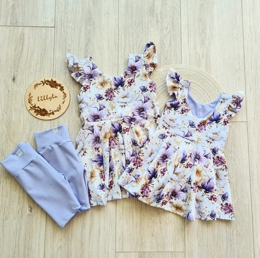 Set - Flügeltunika / Kurze Legging - 92