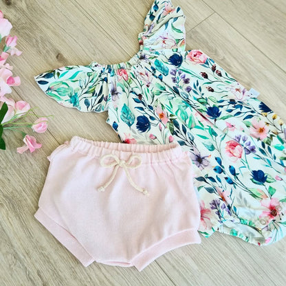 Set - Flutter Romper / Strickrüschen-Bummie - 98