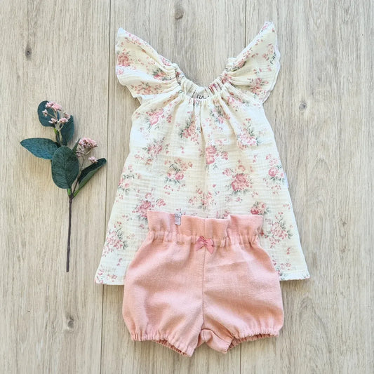 Set - Fluttertunika / High-waist Bloomers - 80