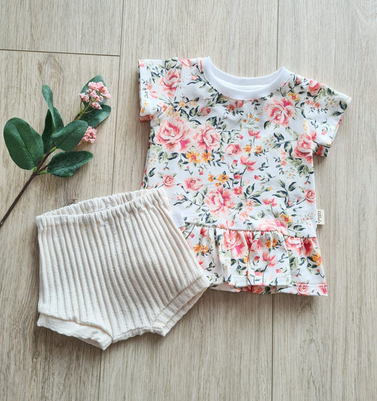 Set - T-Shirt / High-waist-Bummies - 62 / 68